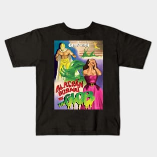 Mexican Wrestler Vs Monster Movie Poster Kids T-Shirt